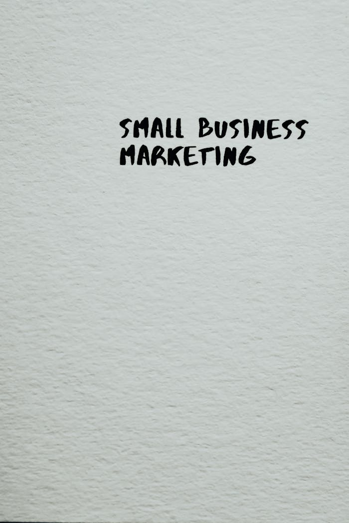 Text reading 'Small Business Marketing' on a textured background, perfect for business and marketing themes.